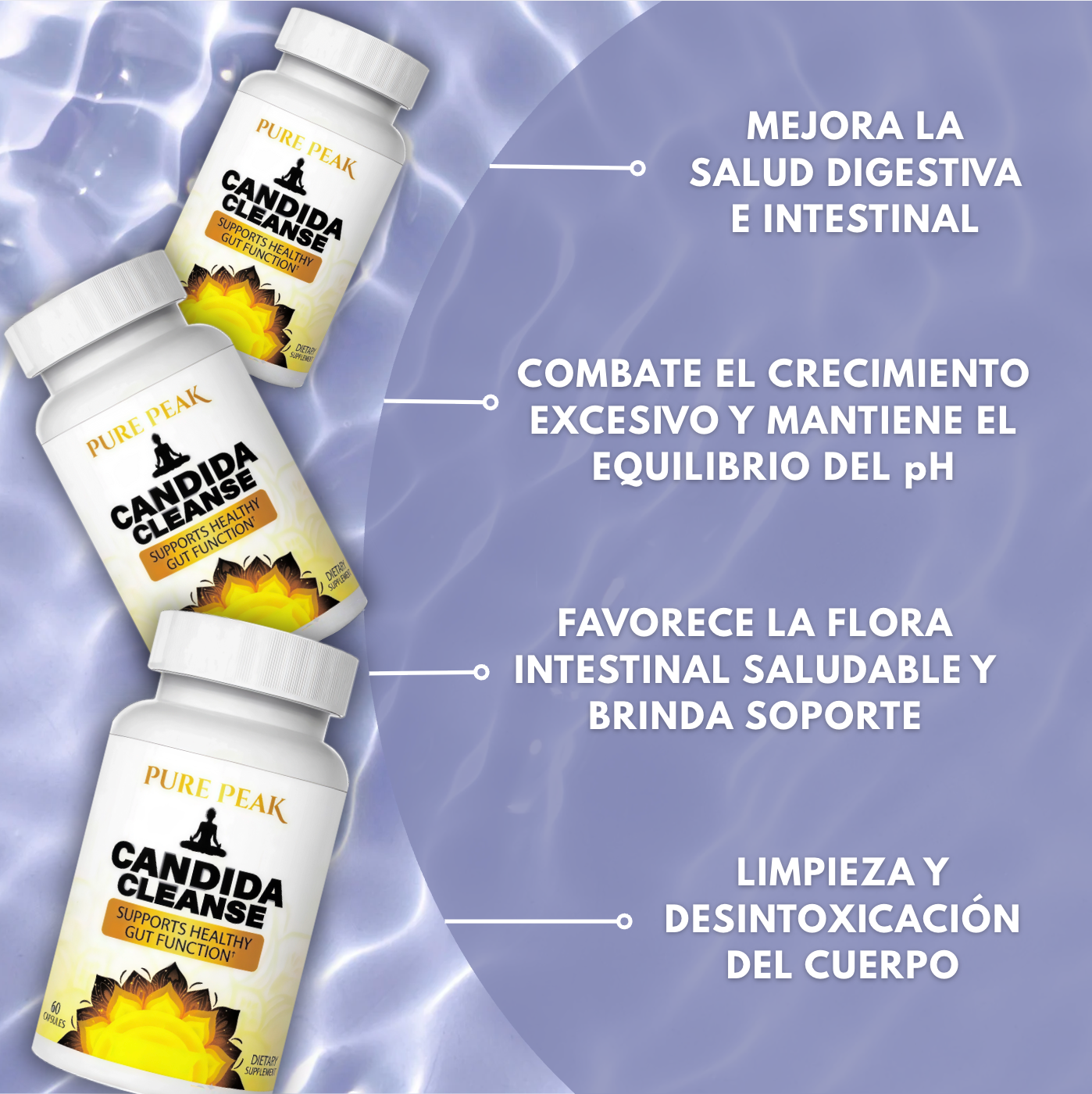 CANDIDA CLEANSE® DETOX NATURAL - 60 cápsulas