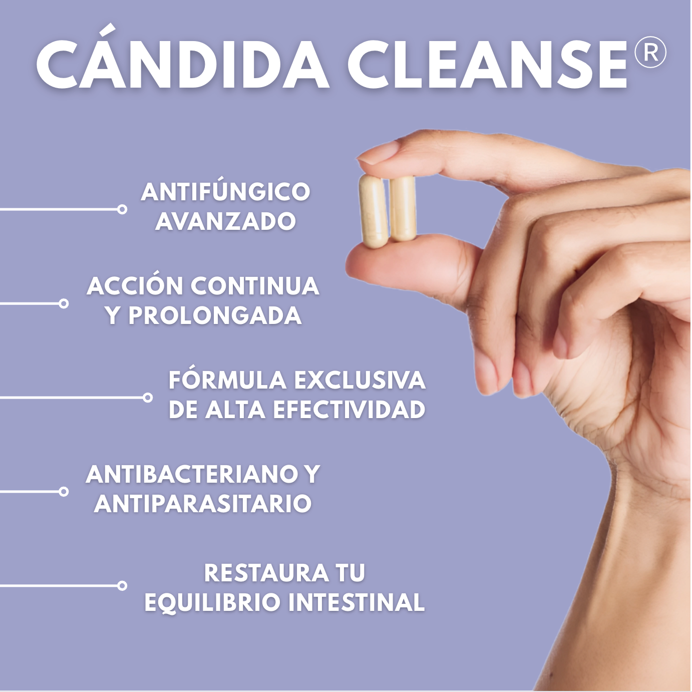 CANDIDA CLEANSE® DETOX NATURAL - 60 cápsulas